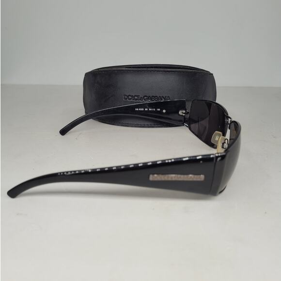 Dolce & Gabbana DG832 Black Wrap Around Frame Men's Sunglasses - Picture 8 of 11